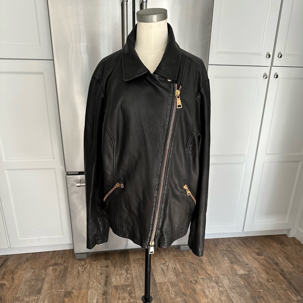Ashley Graham Marina Rinaldi Leather Jacket